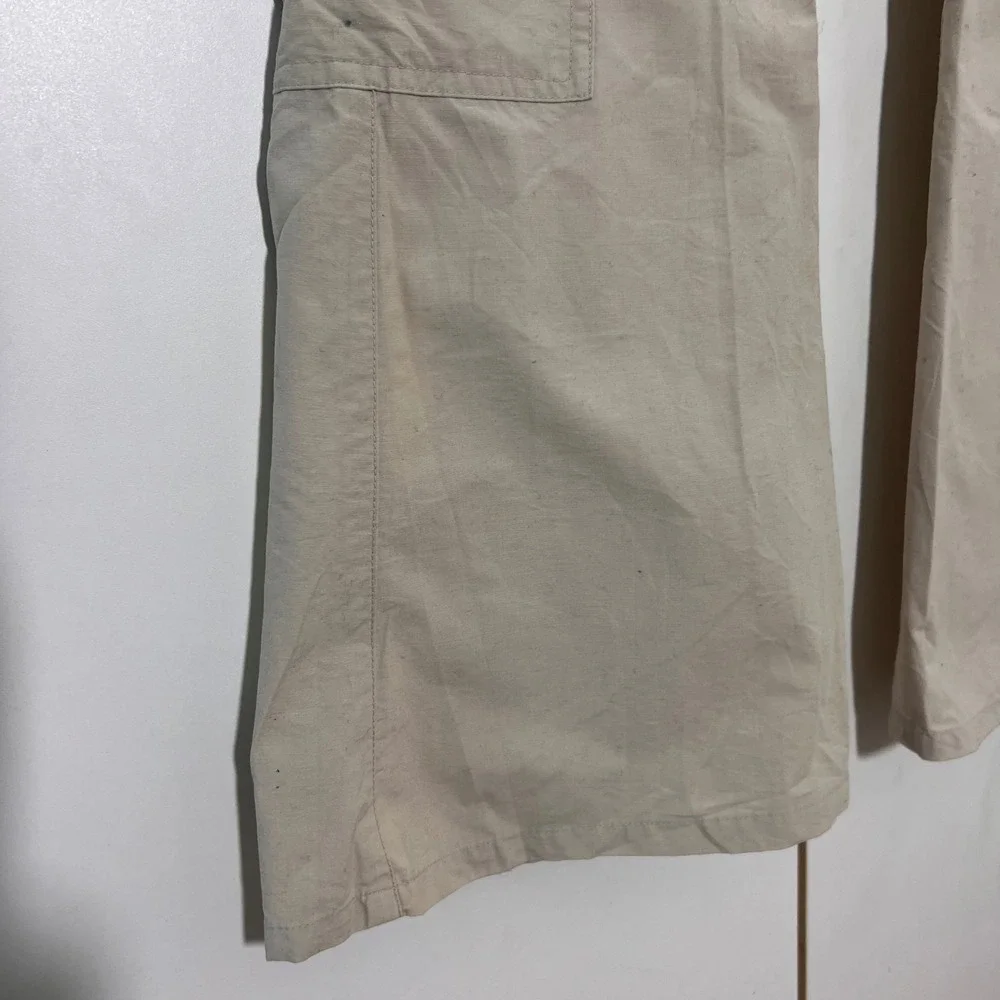 Vintage Mudd Cargo Pants Womens 1 Khaki Low Rise Flare Leg Multiple Pockets‎ Y2K
